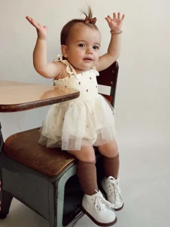 Muslin Tutu Bubble, Cashew Polka Dot
