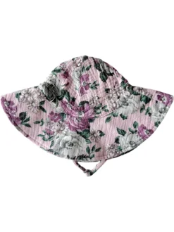 Muslin Wide Brim Sunhat, Blissful Blossoms