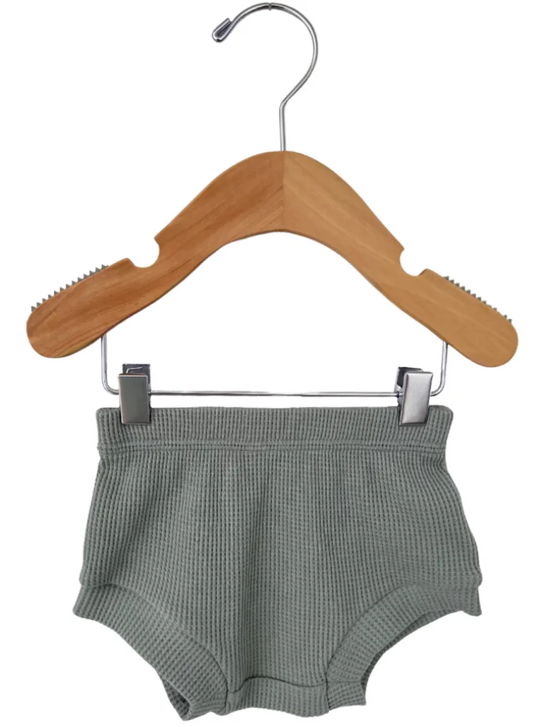 Organic Cotton Waffle Shorts, Mountain Green