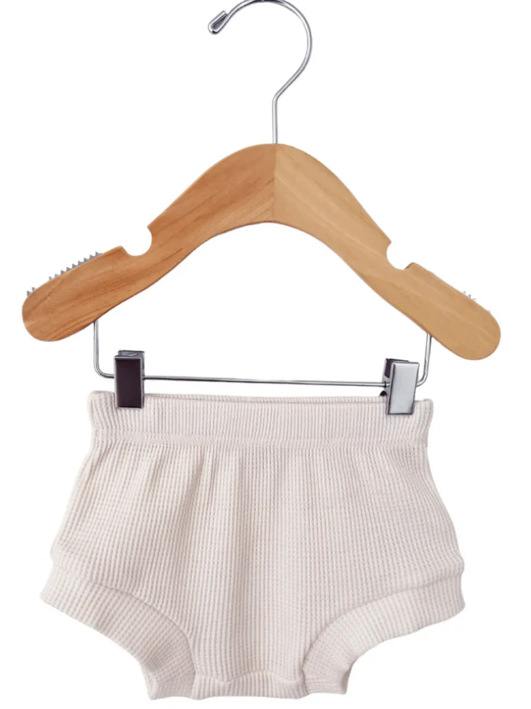 Organic Cotton Waffle Shorts, Snow