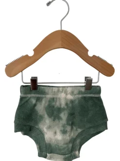 Organic Cotton Waffle Shorts, Matcha Tie Dye