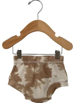 Organic Cotton Waffle Shorts, Almond Tie Dye