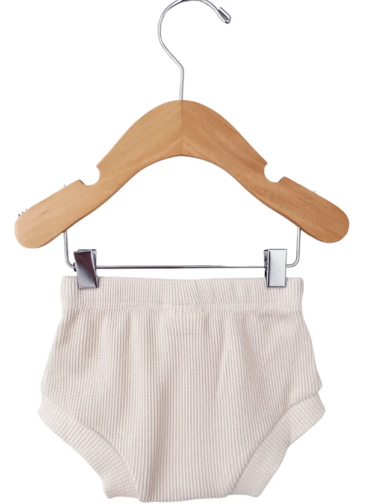 Organic Cotton Waffle Shorts, Snow