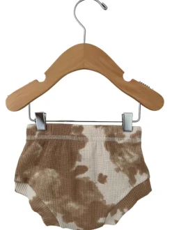 Organic Cotton Waffle Shorts, Almond Tie Dye