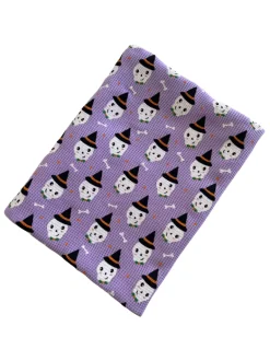 Organic Cotton Waffle Swaddle Blanket, Spooky Skeleton