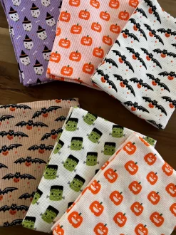 Organic Cotton Waffle Swaddle Blanket, Spooky Skeleton
