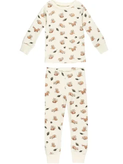Organic Kids Long Sleeve PJ Set, Foxy
