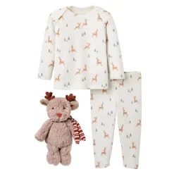 Organic PJ & Toy Box Set, Reindeer