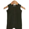Organic Waffle Easy Romper, Forest