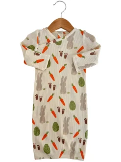 Organic Waffle Gown, Cottontail