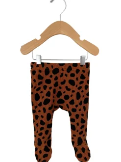 Organic Waffle Kimono & Pant Set, Black Spot