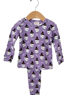 Organic Waffle 2-Piece Set, Spooky Skeleton