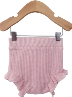 Organic Waffle Ruffle Bloomer, Blush