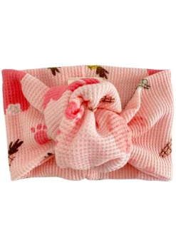 Organic Waffle Turban Headband, Cottontail Pink