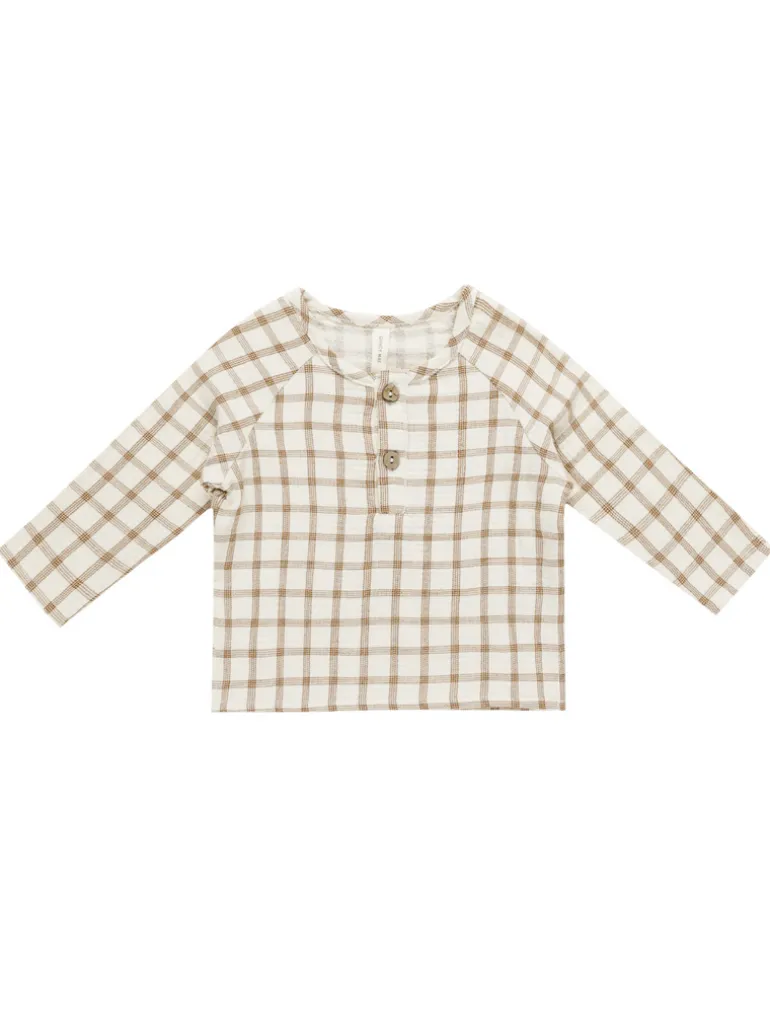 Organic Zion Shirt, Cinnamon Plaid