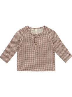 Organic Zion Shirt, Plum Gingham