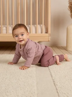 Organic Zion Shirt, Plum Gingham