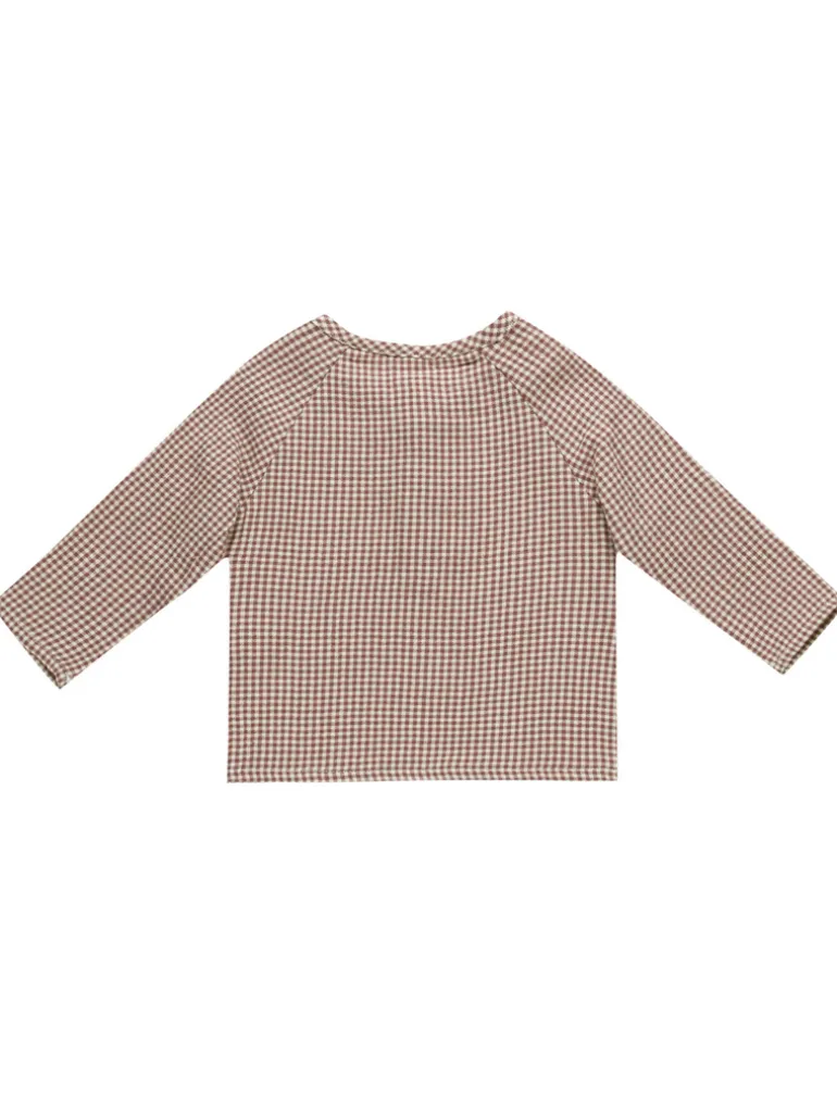 Organic Zion Shirt, Plum Gingham