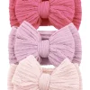 3-Pack Cable Bows, Vibrant Rose/Soft Violet/Barely Blush