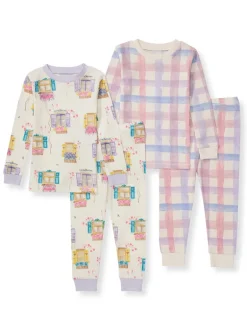 2-Pack Organic 2-Piece Pajama Sets, Swiss Chalet