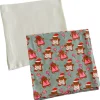 2-Pack Stretch Swaddles, Gingerbread Friends Green/ Cloud White