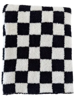 Phufy® Bliss Checkerboard Blanket, Black