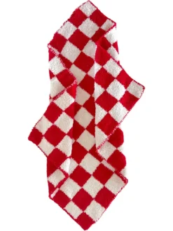 Phufy® Bliss Checkerboard Mini Blanket, Red