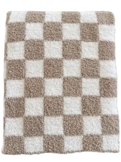 Phufy® Bliss Checkerboard Blanket, Cocoa