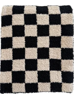 Phufy® Bliss Checkerboard Blanket, Black/Cocoa