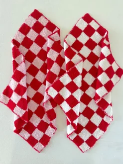 Phufy® Bliss Checkerboard Mini Blanket, Red