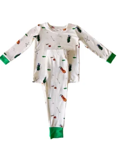 2-Piece Long Sleeve Lounge Wear Set, Golf