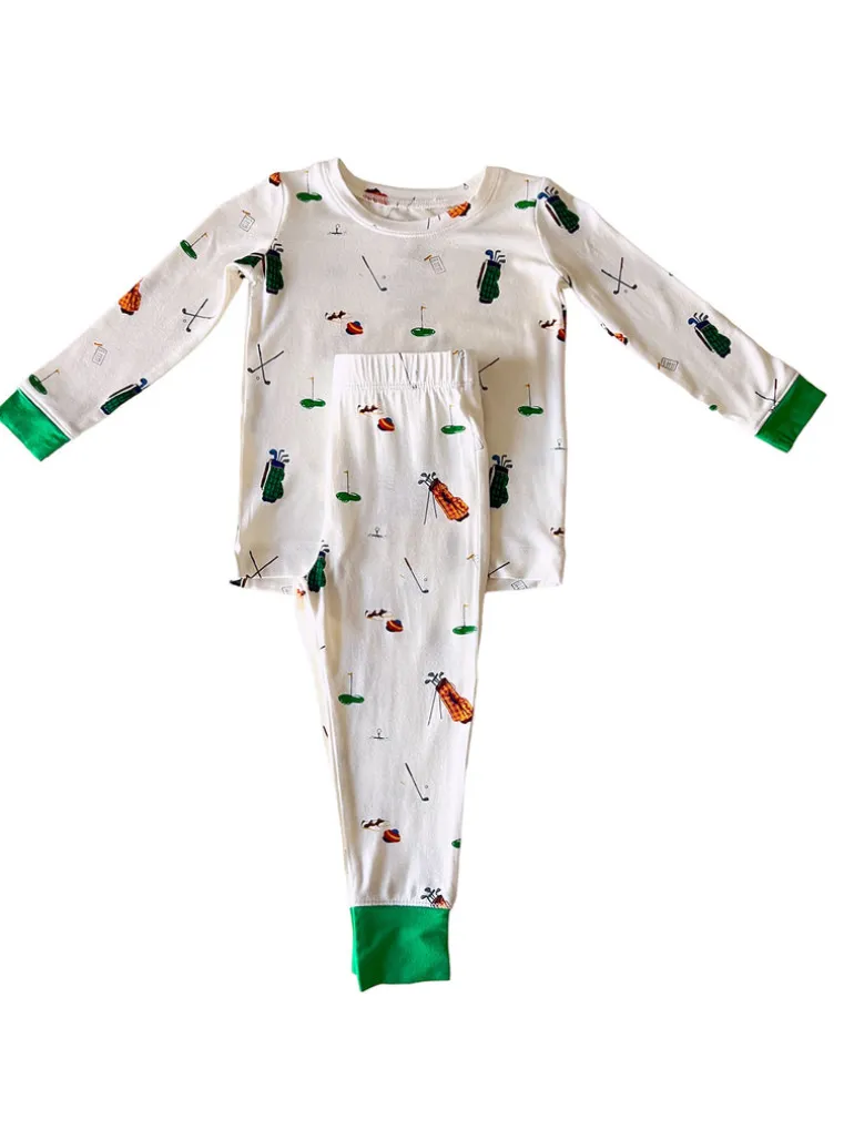 2-Piece Long Sleeve Lounge Wear Set, Golf