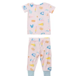 2-Piece Lounge Wear Set, Pink Baseball