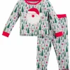 2-Piece Pajama Set, Santa Christmas Trees