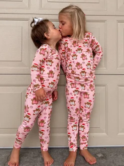 2-Piece Set, Gingerbread Friends Pink