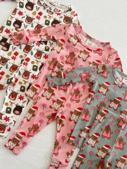 2-Piece Set, Gingerbread Friends Green