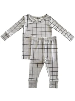 2-Piece Set, Natural/Black Windowpane