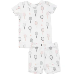 2-Piece Short Loungewear Set, Tennis Pink