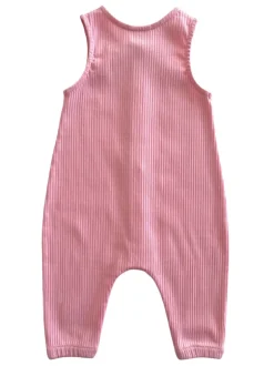 Pink / Organic Ribbed Bay Jumpsuit