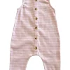 Pink Stripe / Organic Ribbed Bay Jumpsuit