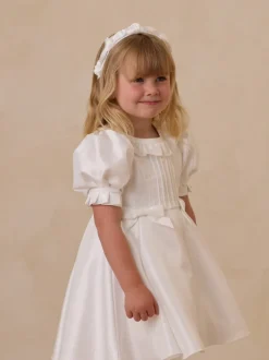 Pleated Headband, White