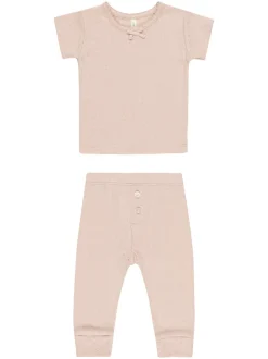 Pointelle Tee + Legging Set, Melon