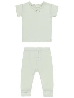 Pointelle Tee + Legging Set, Mint