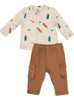 Polo Shirt & Cargo Pant Set, Golf Cream