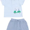 Polo Shirt & Short Set, Golf Applique