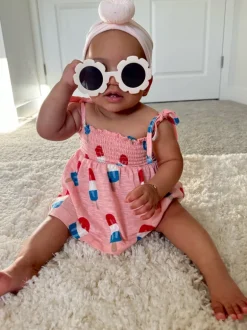 Popsicle Pink / Organic Smocked Set