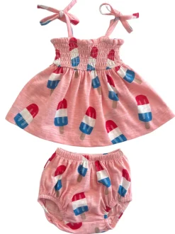 Popsicle Pink / Organic Smocked Set