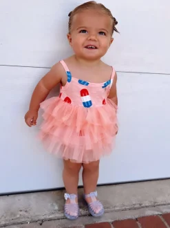 Popsicle Pink / Organic Tutu Bodysuit