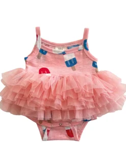 Popsicle Pink / Organic Tutu Bodysuit