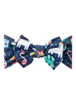 Printed Knot Bow, Holiday Bash